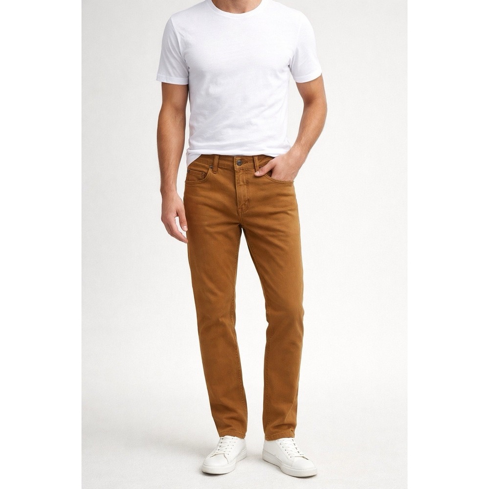 Nifty Genius Caramel Slim Fit Pants Mens Size 28 NWT Cotton Stretch‎ Designer